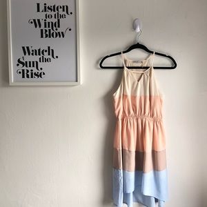 Multi coloured tiered dress